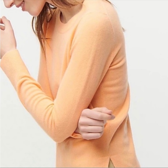 J.Crew Cashmere Crewneck Pale Guava Sweater - Picture 3 of 6